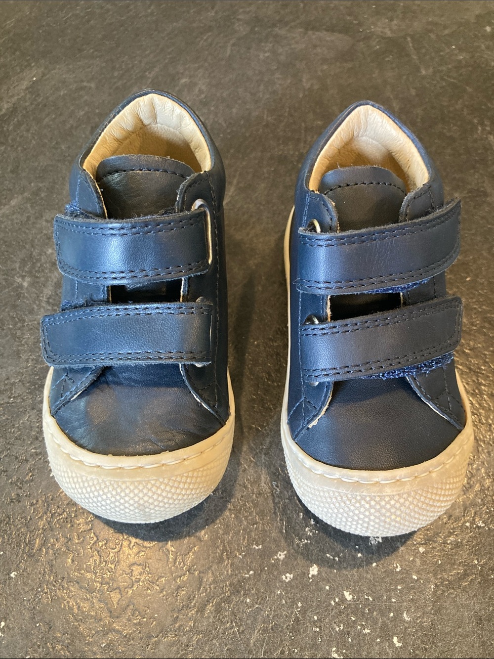 Boys Naturino blue leather shoes boots size 19 (3.5)